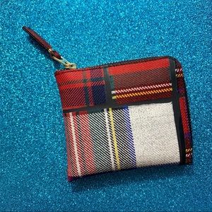 COMME DES GARÇONS Red Tartan Patchwork Wallet